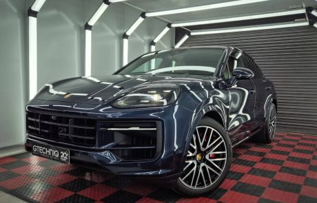 Premium ceramic paint protection resisting dirt, UV rays, and oxidation.